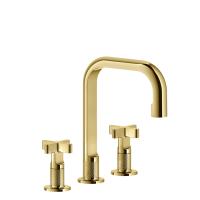 Gessi Gessi Inciso Смеситель для раковины на 3 отв., с донным клапаном, цвет: золото