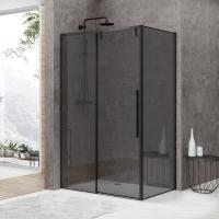 Душевой уголок Black&White Stellar Wind S898, 120×90 см, профиль черный матовый