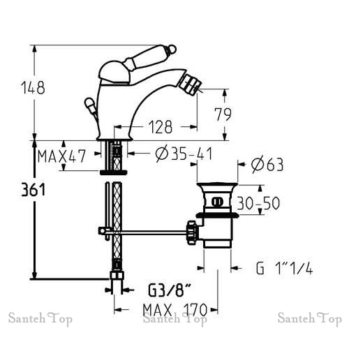 смеситель gattoni orta 2756/27v0br для биде бронза