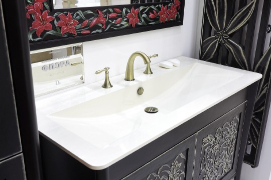 раковина полувстраиваемая цвет и стиль флора 120 раковина полувстраиваемая цвет и стиль флора 120