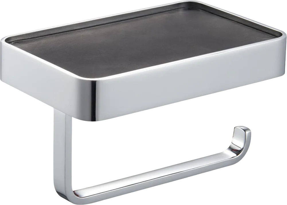 Держатель туалетной бумаги Wonzon & Woghand WW-9536 хром, с полкой