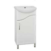 Тумба под раковину 40 см Style Line Эко Волна 2 Азов ЛС-00000093 цвет белый глянец