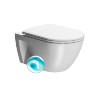 Унитаз подвесной безободковый GSI PURA 880709 Swirlflush, без сиденья, белый матовй