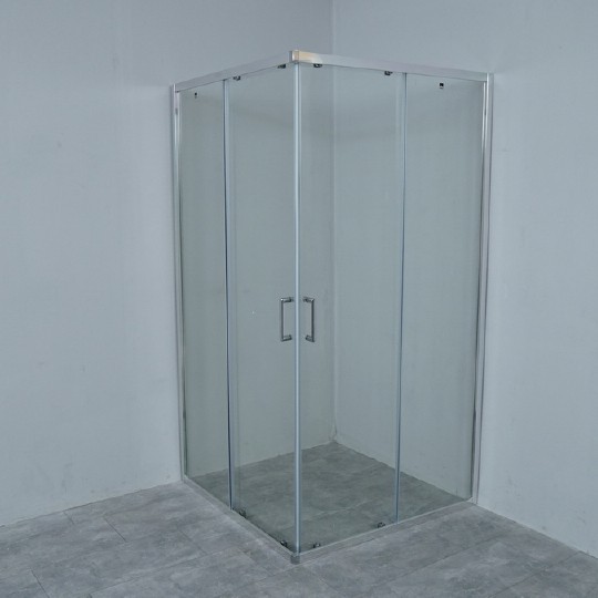 душевой уголок timo altti 100×100 altti-611c профиль хром, стекло прозрачное
