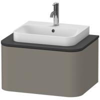 Duravit Happy D.2 Plus Столешница 16x650x480мм для тумбы #HP4940, HP4960 с вырезом под 1 раковину, цвет: graphite supermatt
