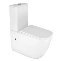 Унитаз-компакт Azario RIANO 355х620х790 напольный, безободковый, слив "Торнадо", с быстросъемным сиденьем "Микролифт" (AZ-1305A)