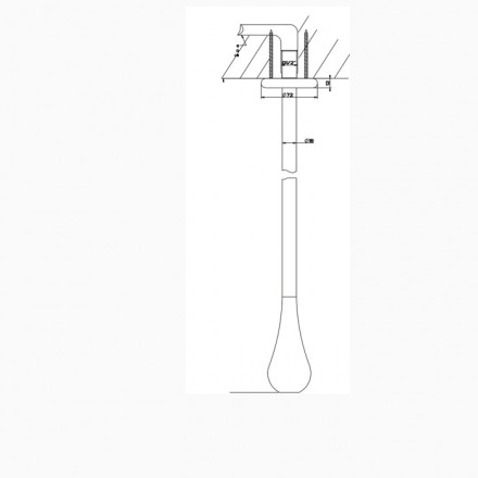излив потолочный gessi goccia 33799#299 для раковины
