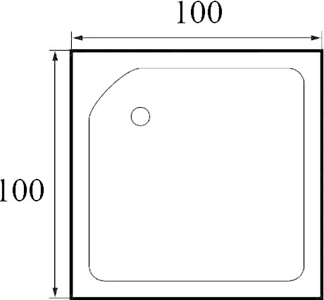 душевой поддон wemor 100×100x24 s 10000003408 белый
