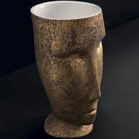 Раковина напольная Kerasan Artwork 474060 Moloco, с отверстием для слива в стену, цвет золото античное