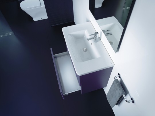 тумба под раковину roca the gap, 80 см, фиолетовая zru9302740