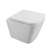 Унитаз подвесной безободковый BelBagno Due BB3103CHR/SC, с сиденьем микролифт, цвет белый