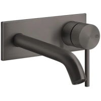 Смеситель Gessi Gessi316 54088#707 для раковины, встраиваемый, внешняя часть, цвет шлифованное Black Metal PVD