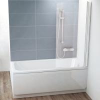 Шторка на ванну Ravak Chrome CVS1-80 R 7QR40100Z1 профиль белый, стекло прозрачное