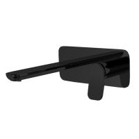 Cмеситель Fima Carlo Frattini Flo F3821WLX5NS для раковины, встраиваемый, излив 19.6 см, чёрный матовый