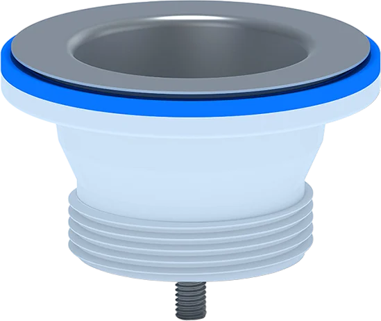 Донный клапан АНИ пласт M100 для раковины, без перелива, сталь