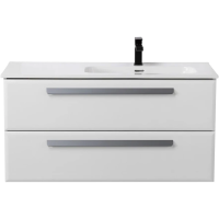 Тумба под раковину Cezares Eco-Cer-N 100 R ECO-CER-N-1000-2C-SO-BL-R подвесная Bianco Lucido без ручек