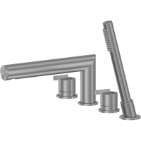 Смеситель на борт ванны Abber Perfekte 316 AF8A13BGG с душевым гарнитуром, оружейная сталь матовый