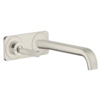 Смеситель Axor Citterio E для раковины, встраиваемый, излив: 22.1см., с панелью, цвет: сталь