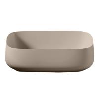 Раковина ArtCeram Cognac Quadro COL009 41 00 накладная, без отв., без перелива, на столешницу, Saniglaze, 56x41xh15.5 см, matera