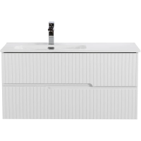 Тумба под раковину Cezares Duet-N 100 L DUET-N-1000-2C-SO-BL-L подвесная Bianco Lucido