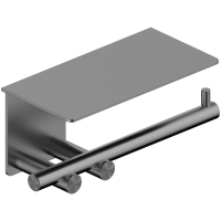 Держатель туалетной бумаги Abber Osten 316 AA1830BGG с полкой для телефона, оружейная сталь матовый