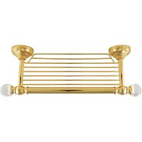 Полка для полотенец Migliore Cristalia 16840 цвет золото с кристаллами Swarovski