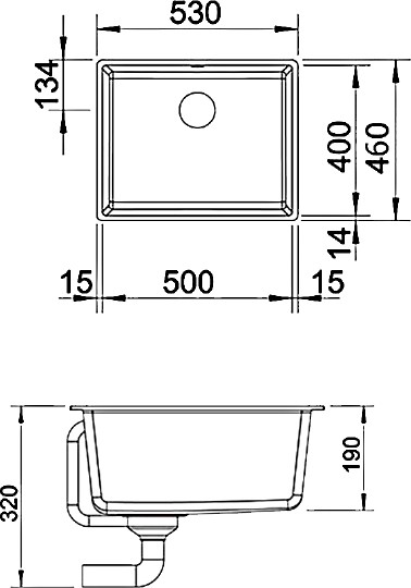 кухонная мойка blanco subline 500-u 523435 жемчужная