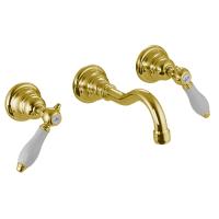 Смеситель Fima Carlo Frattini Herend F5401/5OR для раковины, встраиваемый, излив 15.9 см, золото