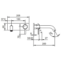 смеситель fantini nostromo 50 93 e813b для раковины матовая сталь