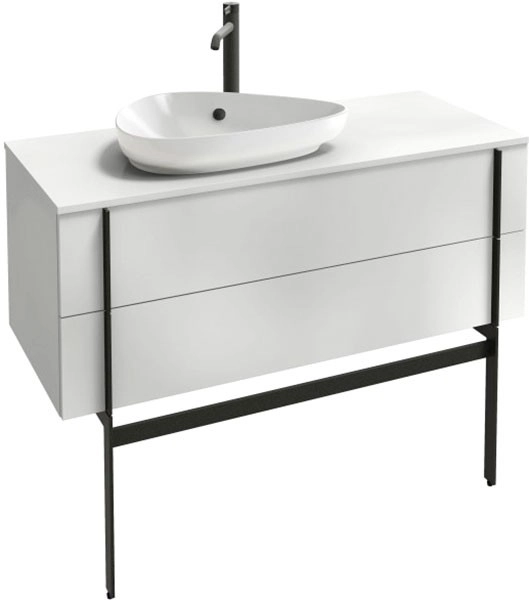 тумба под раковину jacob delafon nouvelle vague 120 eb3041-n18 белый блестящий