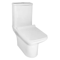 Унитаз компакт Azario Glory AZ-49 напольный, безободковый, с бачком и сиденьем микролифт, 68х38х81.2 см, белый