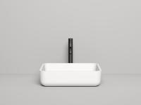 Накладная раковина в ванную Salini Gloria 309 1102209G/M, 48 x 38 см, из материала Solix, глянцевая или матовая, белая