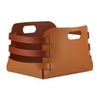 Корзина Colombo Design Adj Riga 27x36хh25 см, настольная, коньяк|бордо