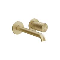 Gessi Gessi Habito Cesello Смеситель для раковины, настенный, цвет: Brass Brushed PVD