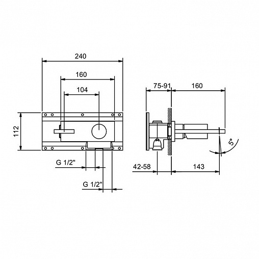 смеситель для раковины fantini milano 31 p5 e610b matt gun metal pvd