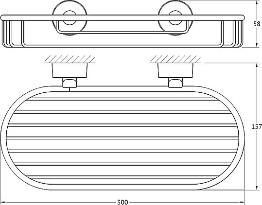 Полка для ванной FBS Nostalgy NOS 049 30 см Полка для ванной FBS Nostalgy NOS 049 30 см