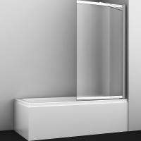 Шторка на ванну WasserKRAFT Main 100 41S02-100R Matt glass Fixed профиль хром, стекло матовое