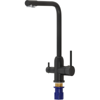 Смеситель для кухни Aringa Гранде AR02016BL с подключением к фильтру, черный матовый