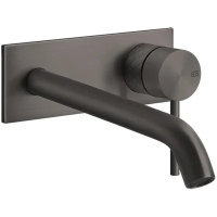 Смеситель Gessi Gessi316 54190#707 для раковины, встраиваемый, внешняя часть, цвет шлифованное Black Metal PVD