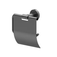 Держатель туалетной бумаги Whitecross Ergo ER2262GM с крышкой, оружейная сталь