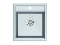 Кухонная мойка 460 мм Paulmark PM114651-GRM STEPIA 45, IT-GRANIT, цвет серый металлик.