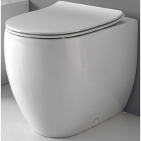 Унитаз Kerasan Flo 311801 приставной, с креплением, без сиденья и бачка, 56x37 см, Bianco lucido