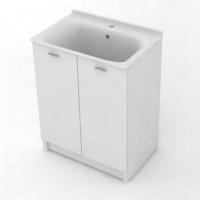 Комплект для постирочной Kerasan Aquadom 60см, 9166K3*1, белая с отверстием под смеситель