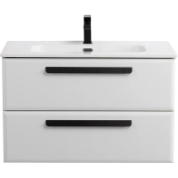 Тумба под раковину Cezares Eco ECO-CER-N-900-2C-SO-BL 90 см, подвесная, Bianco Lucido