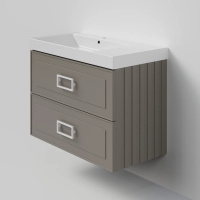 Тумба под раковину La Fenice Cubo Twin FNC-01-CUB-C-90-2 87,6 см, подвесная, бежевый матовый