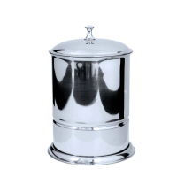 Ведро для мусора Boheme Puro 10708 цвет хром,стекло
