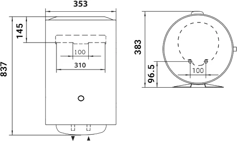 накопительный водонагреватель ariston pro1 r inox abs v slim 2k pro1 r inox abs v slim 2k 50 v