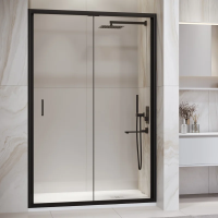 Душевая дверь в нишу RGW Passage PA-21-B 120 см, профиль черный, стекло прозрачное