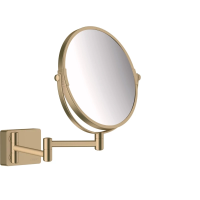 Косметическое зеркало x 3 Hansgrohe AddStoris 41791140, цвет шлифованная бронза