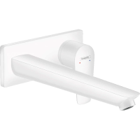 Смеситель Hansgrohe Talis E 71734700 для раковины, настеный, излив: 22.5 см, внешняя часть, без донного клапана, матовый белый